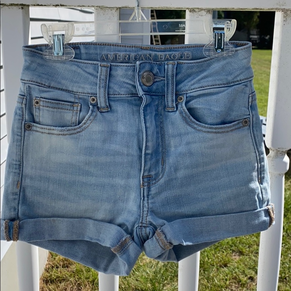 American Eagle denim shorts.  Size 00.